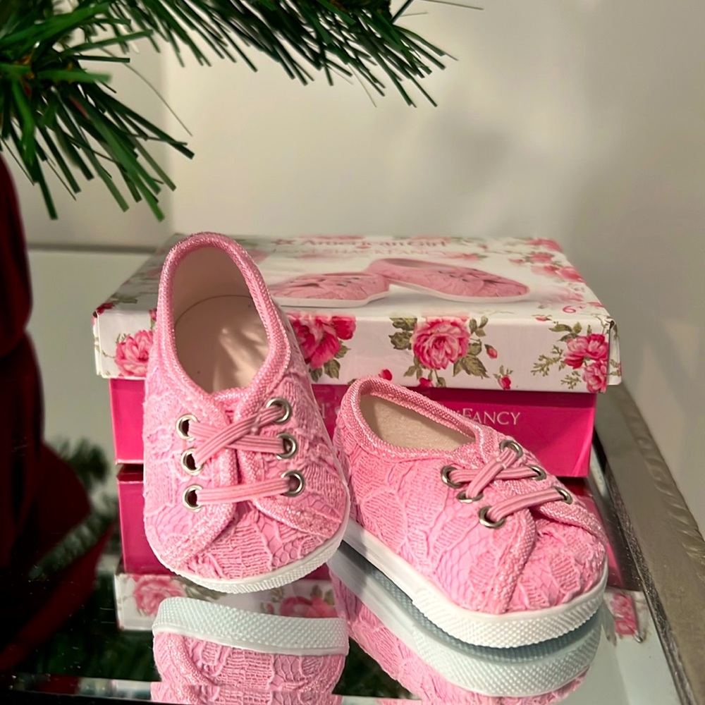 American Girl x LoveShackFancy Garden Party Rosy Toes Shoes for 18 inch doll
